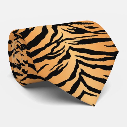Tiger Print Krawatte (Gerollt)