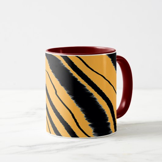 Tiger Print Maroon Combo Tasse (VorderseiteRechts)