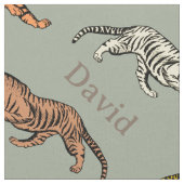 Tiger Print mit Name Stoff (Nahaufnahme)
