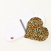 Tiger Print Notebook in Herzform Notizblock (Innenseite)