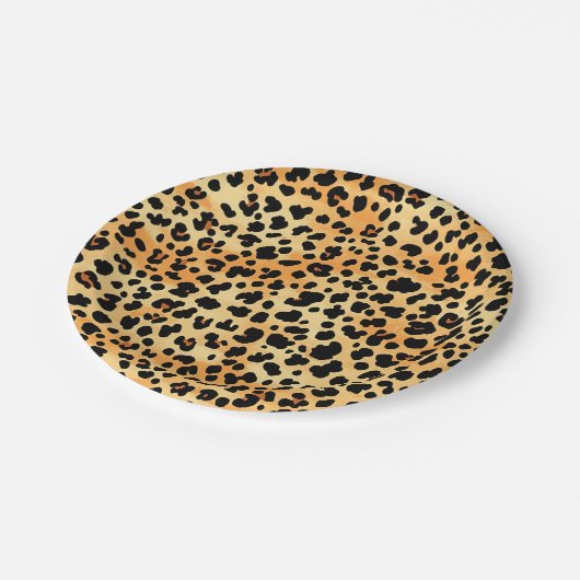 Tiger Print Paper Booking Pappteller (Schrägansicht)