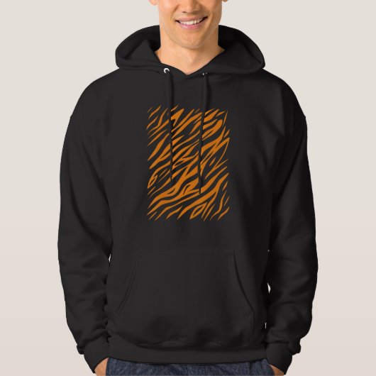 Tiger Print Pattern Halloween Kostümtier Hoodie (Vorderseite)
