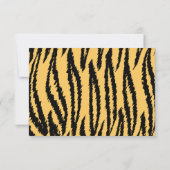 Tiger Print Pattern. Orange und Schwarz. RSVP Karte (Rückseite)