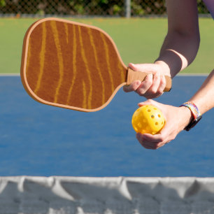 Tiger Print Pattern Pickleball Schläger