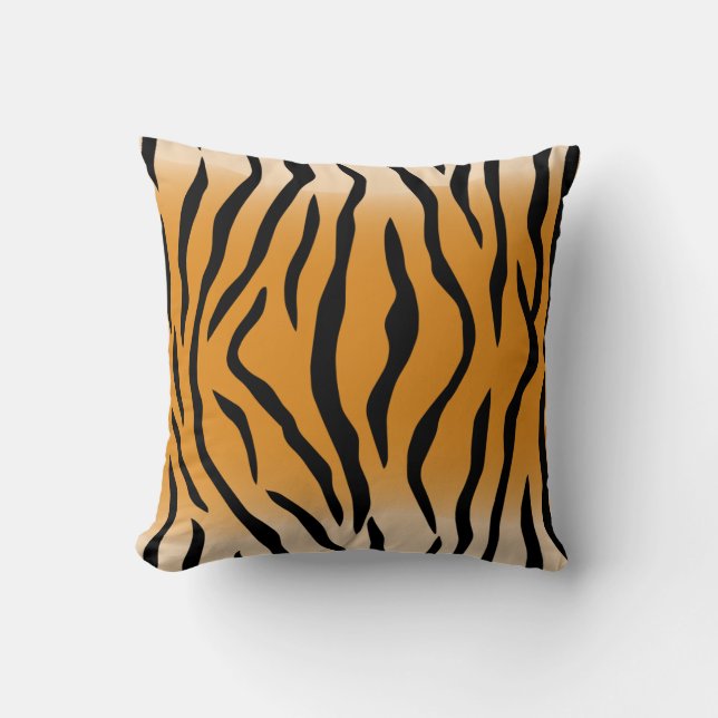 Tiger Print Pattern Throw Kissen (Vorderseite)