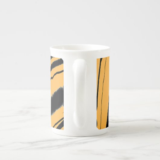 Tiger Print Porzellantasse (Rückseite)