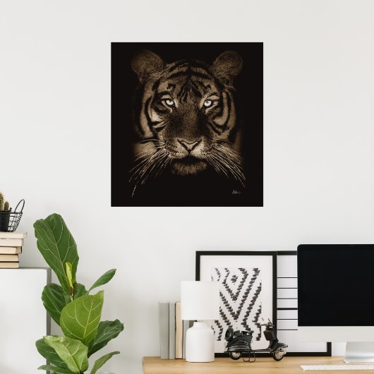 Tiger Print Poster (Heimbüro)