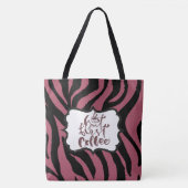 Tiger Print Red Maroon Tasche Coffee Lover (Vorderseite)