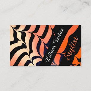 Tiger Print Stripes Stylist Makeup Business Card Visitenkarte