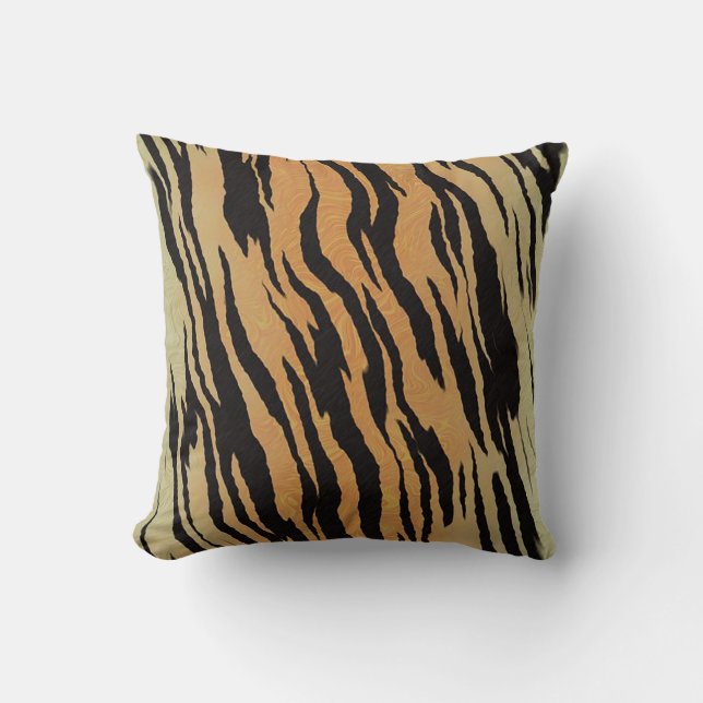 Tiger Print Throw Kissen (Vorderseite)