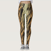 Tiger Print Yoga Leggings (Vorderseite)