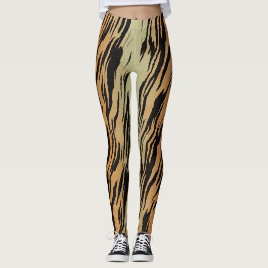 Tiger Print Yoga Leggings (Vorderseite)