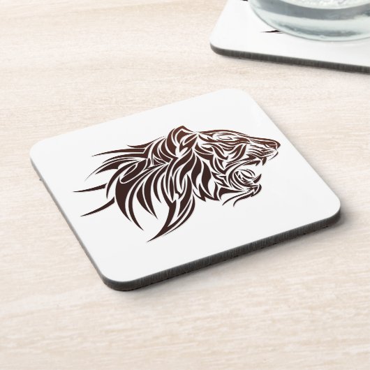 Tiger-Profil Getränkeuntersetzer (Linke Seite)