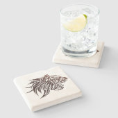 Tiger-Profil Steinuntersetzer (Seitenansicht)