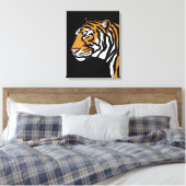 Tiger Profile Portrait Leinwanddruck (Insitu (Schlafzimmer))