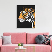 Tiger Profile Portrait Leinwanddruck (Insitu (Wohnzimmer))