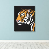 Tiger Profile Portrait Leinwanddruck (Insitu (Holzboden))