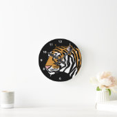 Tiger Profile Portrait Runde Wanduhr (Zuhause)