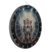 Tiger prowling in surreal forest No 2 Dartscheibe (Vorderseite Links)