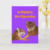 Tiger Purrfect Liebe Karte (Gelbe Blume)