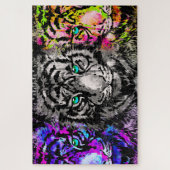 Tiger Puzzle - 3 Coole Tiger Heads Puzzle (Vertikal)