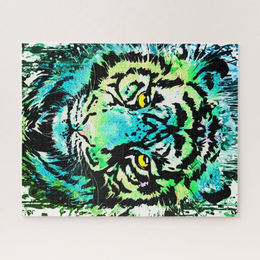 Tiger Puzzle - farbenfrohe Tiger Eyes Puzzle (Horizontal)