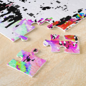 Tiger Puzzle | Farbenfrohe Tiger Zeichnend Puzzle (Seite)