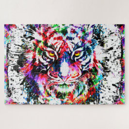 Tiger Puzzle | Farbenfrohe Tiger Zeichnend Puzzle