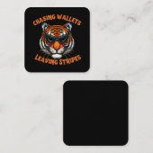 Tiger Quadratische Visitenkarte (Vorne/Hinten)