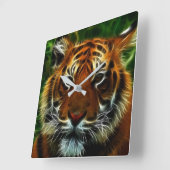 TIGER QUADRATISCHE WANDUHR (Winkel)