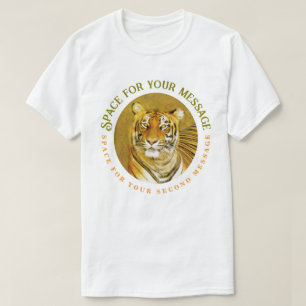 Tiger-Rahmen mit individuellem Text T-Shirt