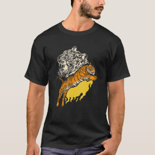 Tiger Raubtier Wildes Tier Wildnis Groß T-Shirt