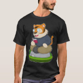 Tiger Reading Book T-Shirt (Vorderseite)