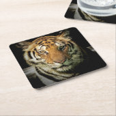 Tiger Rechteckiger Pappuntersetzer (angewinkelt)