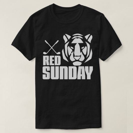 Tiger Red Sunday Golf t T-Shirt (Design vorne)