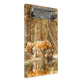 Tiger Reflection Clipboard Mini Klemmbrett (Schrägansicht)