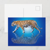 TIGER REFLEKTIERT POSTKARTE (Vorne/Hinten)