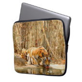 Tiger Reflektion Laptopschutzhülle (Vorderseite Links)