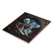 Tiger Relaxen in majestätischen Bergen Fliese (Seite)