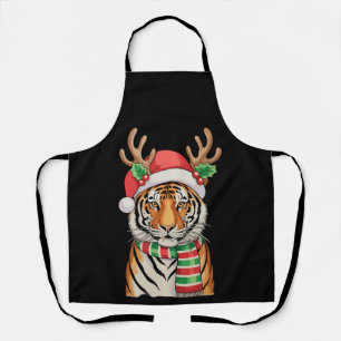 Tiger-Rentier-Weihnachtsmannmütze Weihnachten Xmas Schürze