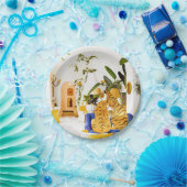 Tiger Reserve Villa | Bohemischer Tropenwald Pappteller (Party)