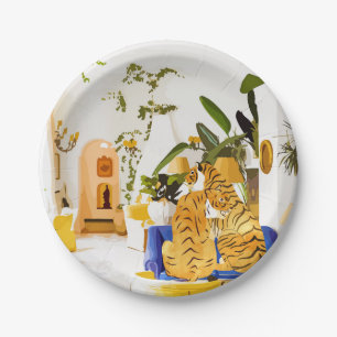 Tiger Reserve Villa   Bohemischer Tropenwald Pappteller