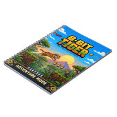 Tiger, Retro 8-Bit Pixelkunst Notizblock (Linke Seite)