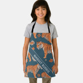Tiger Retro Personalisiertes Muster Schürze (Insitu)