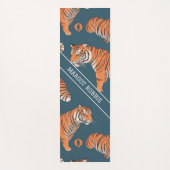 Tiger Retro Personalisiertes Muster Yogamatte (Vorderseite)