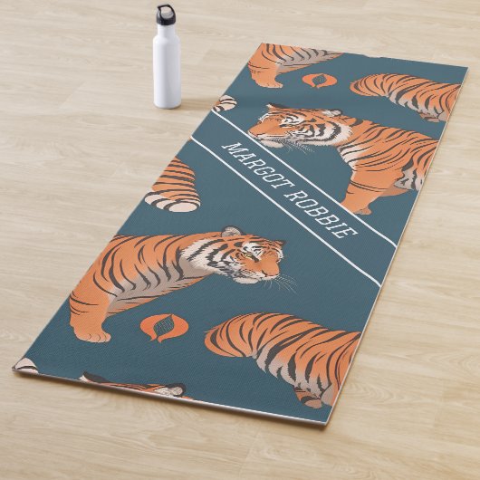 Tiger Retro Personalisiertes Muster Yogamatte (Beispiel)