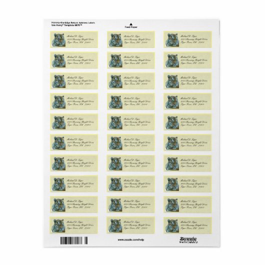 Tiger Return Labels (Vorne)