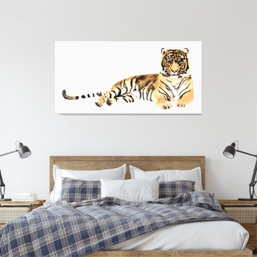 Tiger-Riegel Leinwanddruck (Insitu (Schlafzimmer))