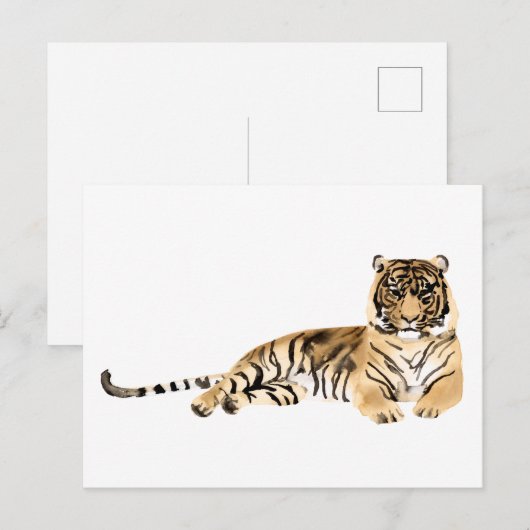 Tiger-Riegel Postkarte (Vorne/Hinten)