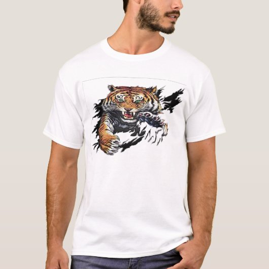 Tiger-Riss T-Shirt (Vorderseite)